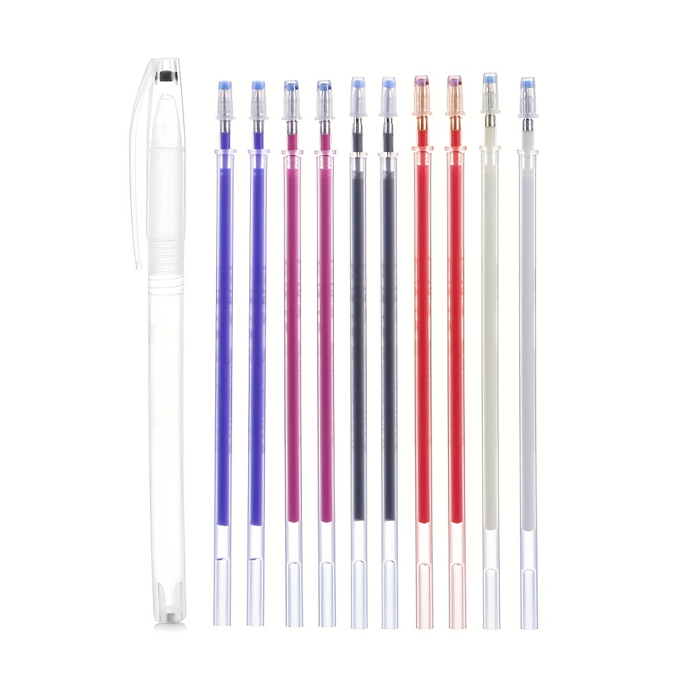 4 Pieces Heat Erasable Fabric Marking Pens Heat Erase Pens with 48