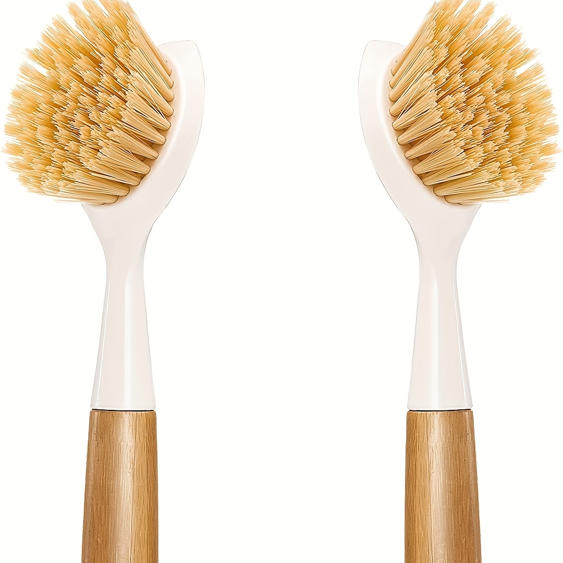 Bamboo Dish Scrub Brushes, Kitchen Wooden Cleaning Scrubbers for Washing  Cast Iron Pan/Pot, Natural Sisal Bristles - AliExpress