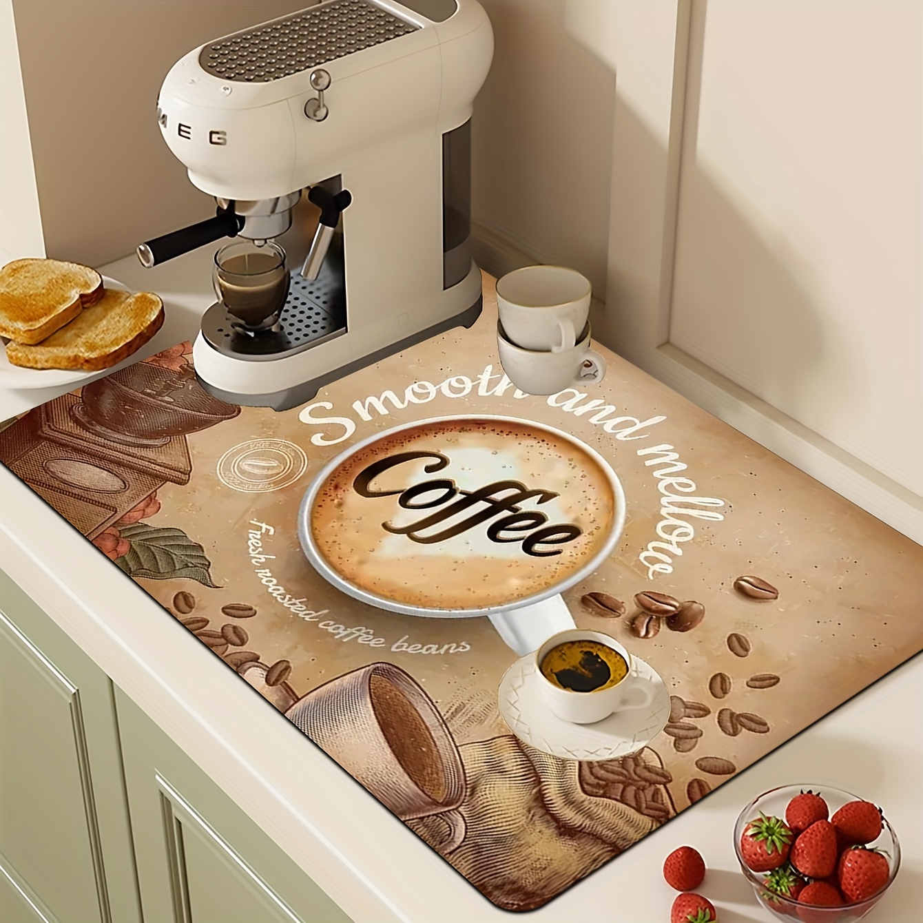 Drain Mat Coffee Gnome Dish Drying Mat Tabletop Coffee Maker - Temu