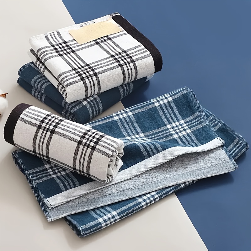 Plaid Pattern Dish Cloths Dish Rags Soft And Absorbent - Temu