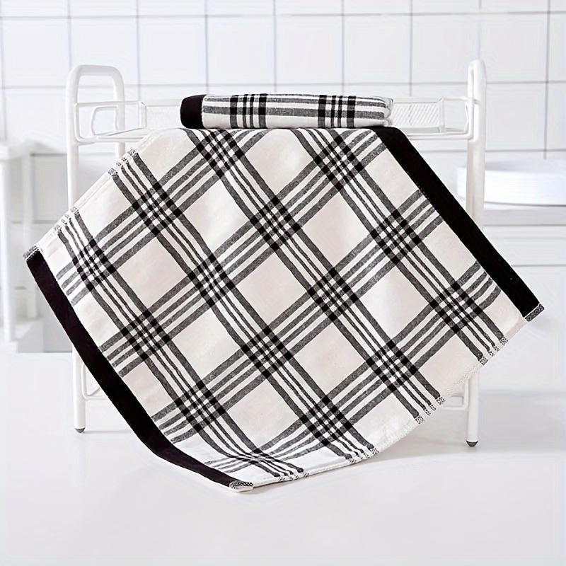 Plaid Pattern Dish Cloths Dish Rags Soft And Absorbent - Temu