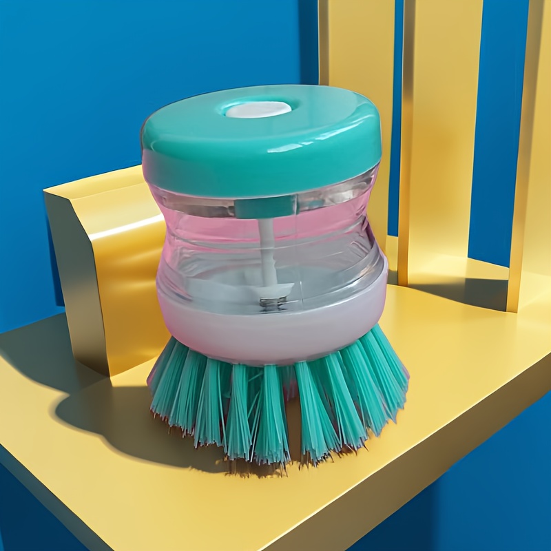 Dishwashing brush, dishwasher long handle wash pot brush sink brush sponge  brush pot artifact automatic plus detergent 2 in 1 kitchen cleaning brush