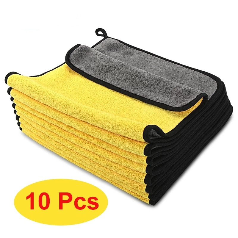 4 toallas de secado de microfibra de tamaño grande para limpieza de coche,  paño de cuidado automático, 16 x 24 pulgadas, trapos de limpieza para