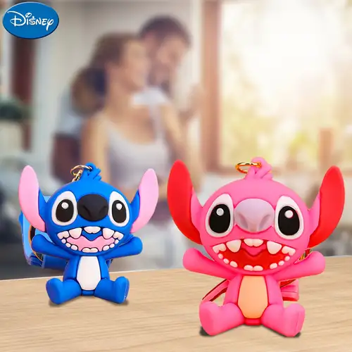 Lilo And Stitch 3D Silicone Keychain Key Chain Ring Pendant Game