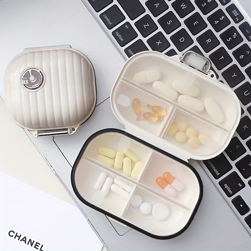 Pill Box Portable Sealed Large-capacity Mini Sub-package Box Portable Pill  Storage Box Small Medicine Cutter One Week Pill Box - Temu