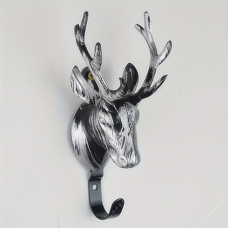 Coat Hooks Wall Hooks Metal Gold Deer Head Coat Hook Home Decor Creative  Hook Key Hook Wall Coat Hook Personality Hook Wall Mounted Hooks (Color :  Punch-free-04): Buy Online at Best Price