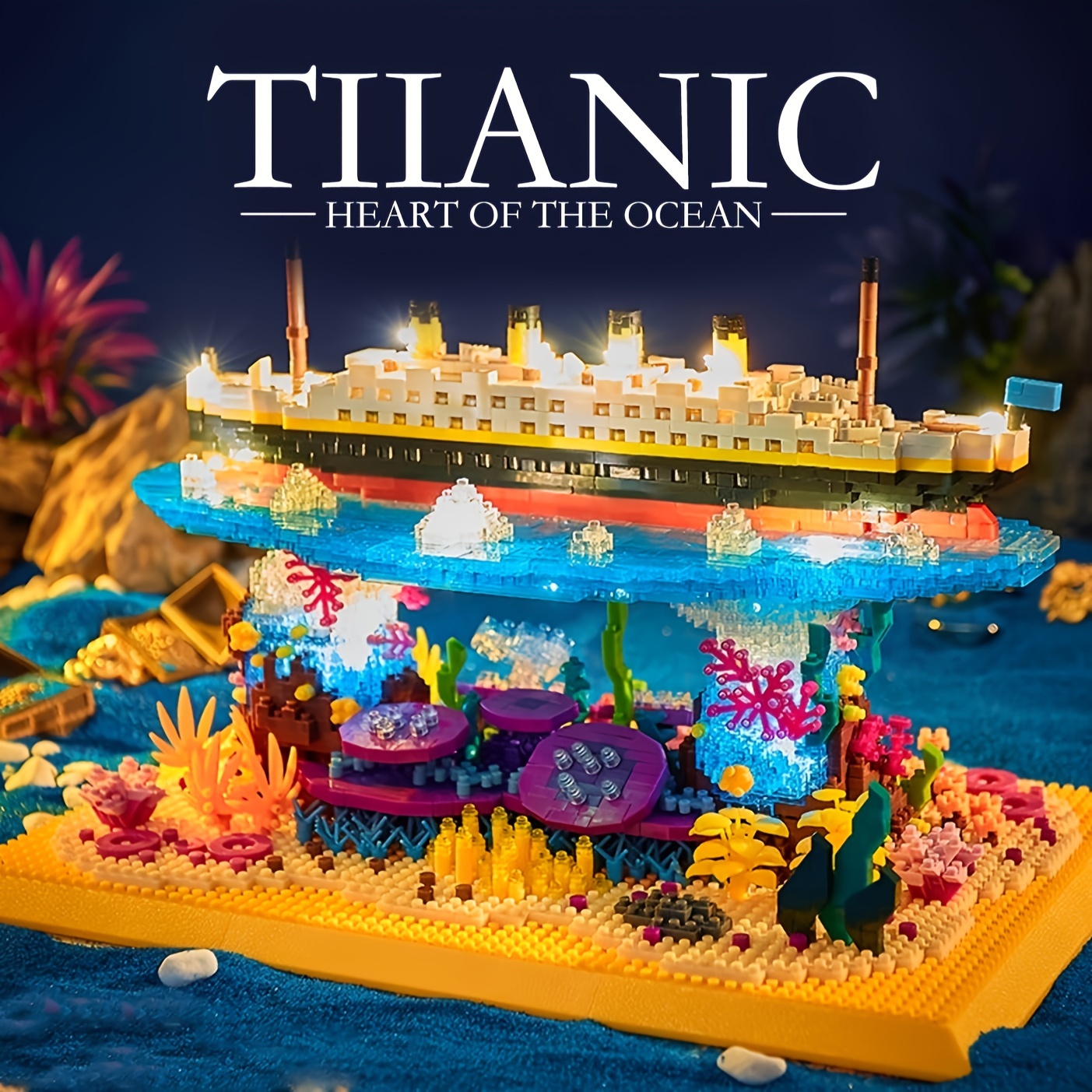 Titanic Ship Model Building Block, 3800PCS Mini Blocks Titanic Model  Building Bricks Toys Gift for Adults and Kids