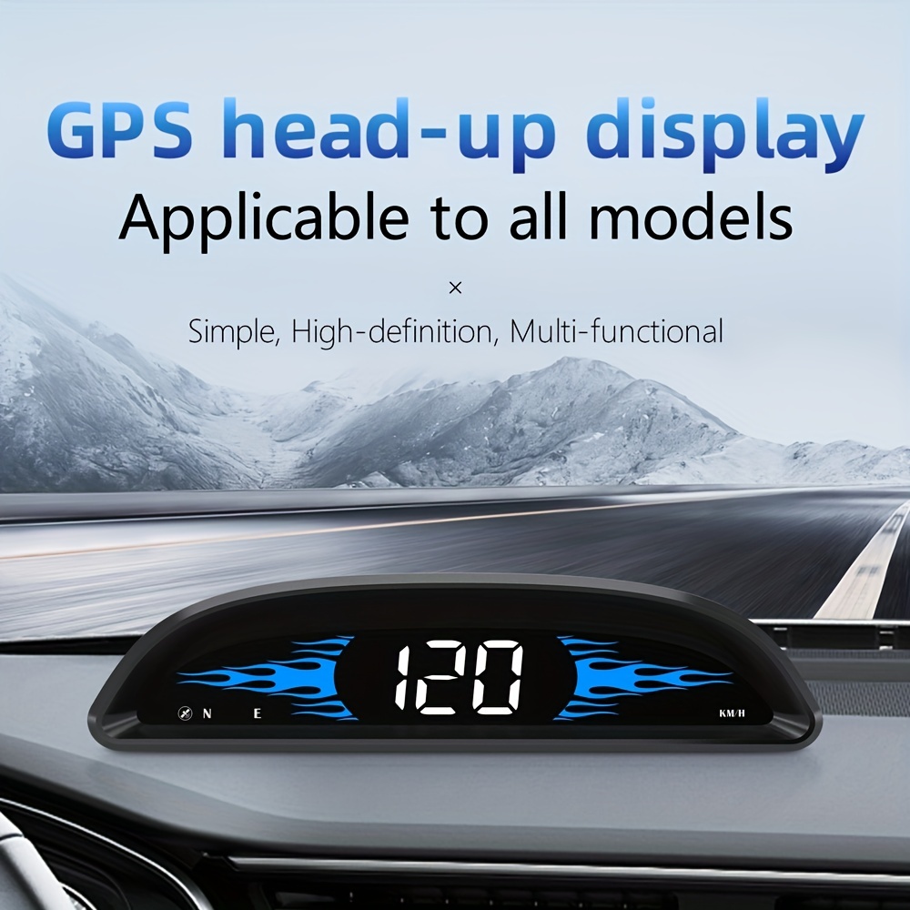 Head Up Display Car HUD Mirror Display OBD II / GPS Sistema Dual HUD,  Dirección, Velocidad, Advertencia De Exceso De Velocidad, Medición De  Kilometraje, Temperatura Del Agua, Para Todos Los Vehículo 