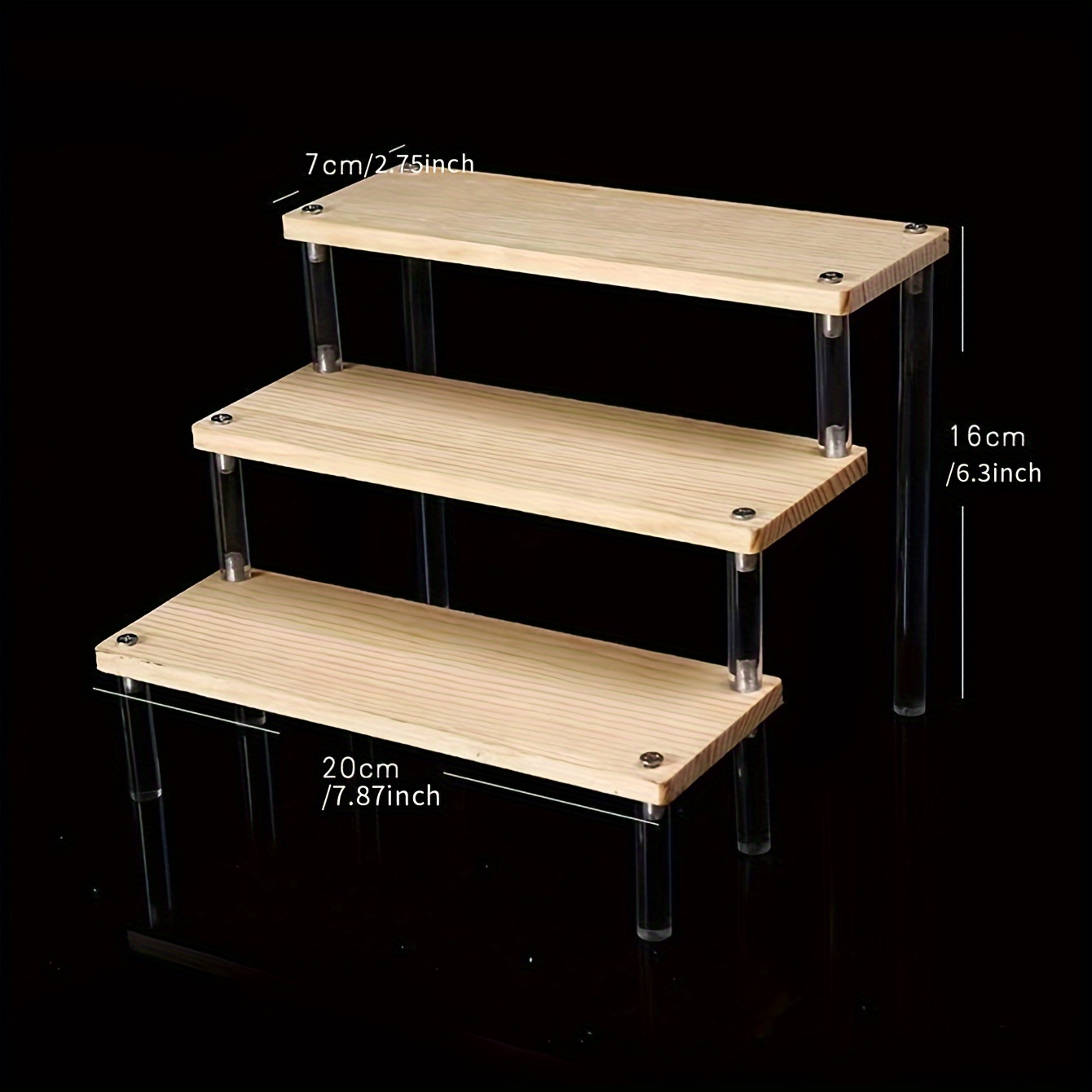 Sticker Display Stand With 9 Pockets 3 Tier Wooden Retail - Temu