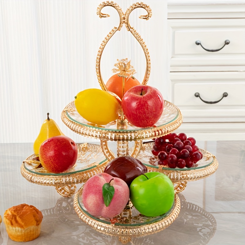 Fruit Bowl Multi-layer Fruit Tray Living Room Home Coffee Table Creative  Candy Tray Large Capacity Simple Modern Fruit Basket Fruit Bowls (Color : B)