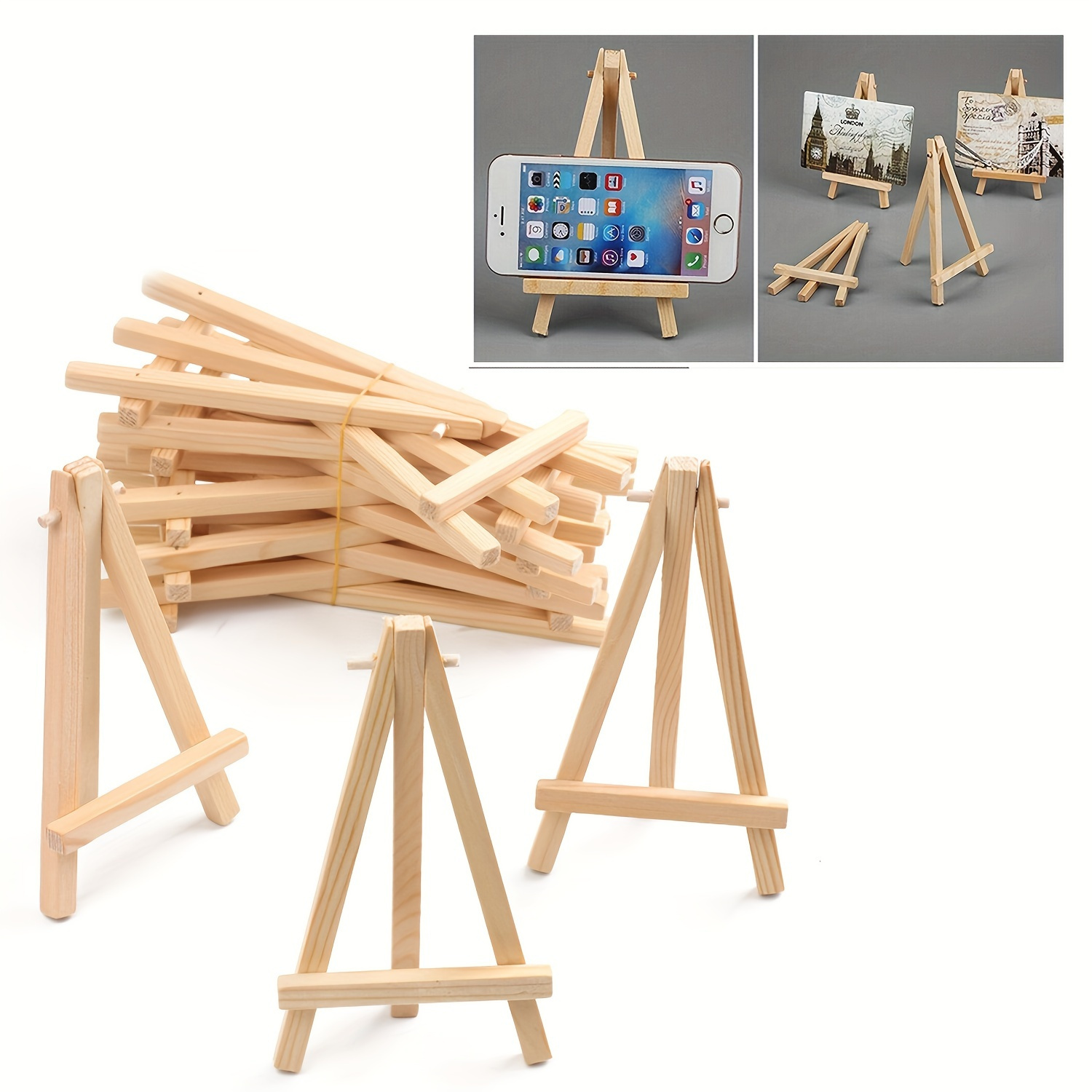 Caballete de madera ajustable para artistas, soporte de pintura, mesa con  marco en H, tarjetas fotográficas para manualidades, pintura al óleo