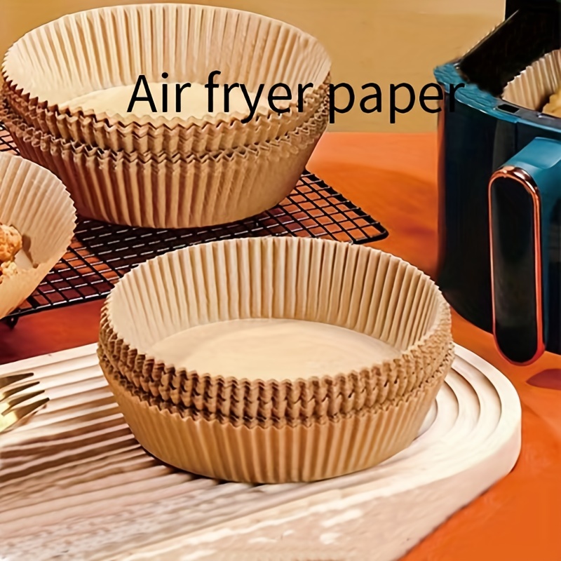 Air Fryer Paper Liners,100Pcs Parchment Paper, Air Fryer Disposable Paper  Liner for Microwave, Non-Stick Air Fryer Liners Square Free of Bleach for 6-8  QT Air Fryer Baking Roasting Microwave (6IN)