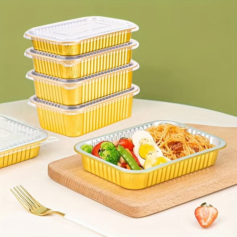 Aluminum Pans With Clear Plastic Lids, Disposable Cookware, Takeout Trays  With Lids - To Go Disposable Food Containers For Restaurants & Catering -  Temu