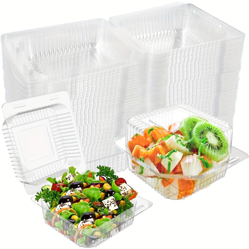 Enterprise Technology Solutions Clamshell Hinged Lid Togo Food Containers