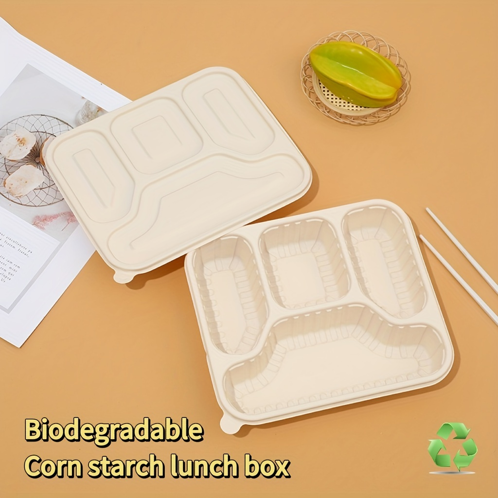 Biodegradable Take Out Food Containers Microwaveable, Disposable Takeout  Box to Carry Meals Togo. Great for Restaurant Carryout or Party Take Home  Boxes 