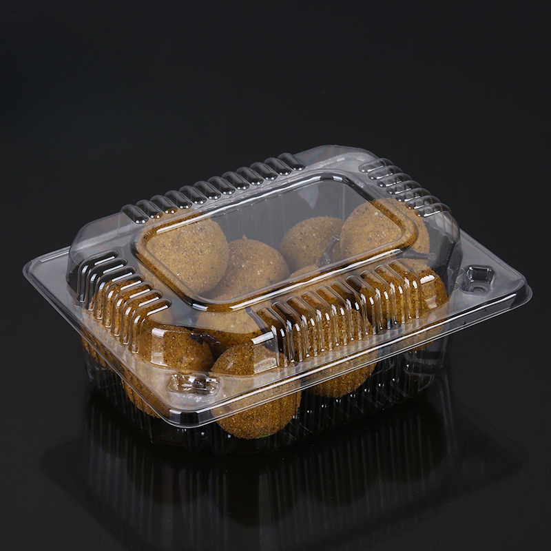 12Pcs 1000ML Disposable Lunch Box Plastic Fruit Salad Container