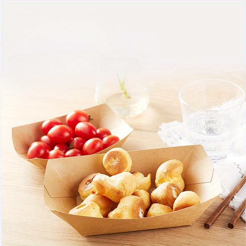 50pcs French Fries Snacks Storage Bags Kraft Paper Bag French Fries Holders  Fried Chicken Snack Take Out Packaging Bucket - Disposable Food Containers  - AliExpress