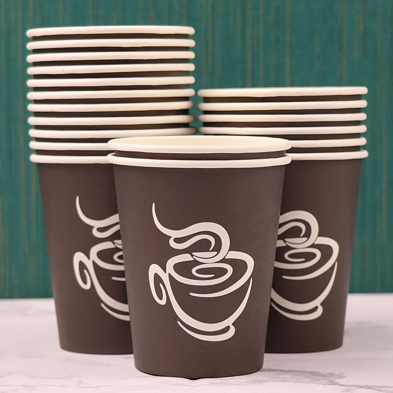Funtery 200 tazas de café espresso desechables de 3 onzas, tazas de café  pequeñas tazas de papel de 3 onzas para café, té, cacao, jugo, mini vasos  de