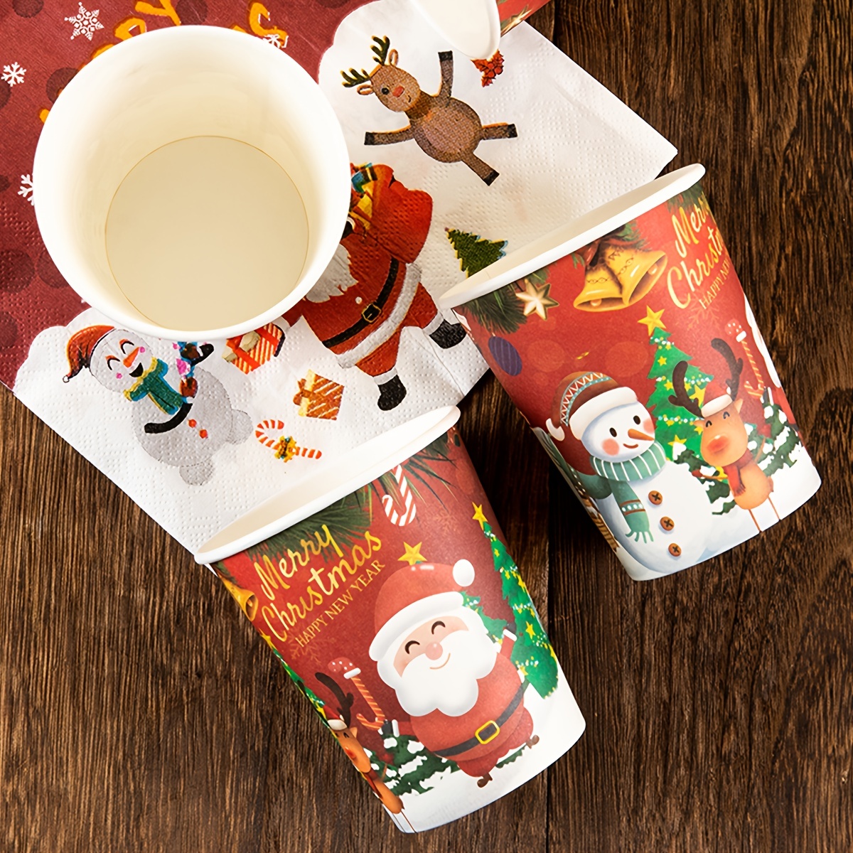 CIOEY 30 Pack Christmas Disposable Cups for Kids Adults, Christmas Table  Decorations Paper Cups for …See more CIOEY 30 Pack Christmas Disposable  Cups