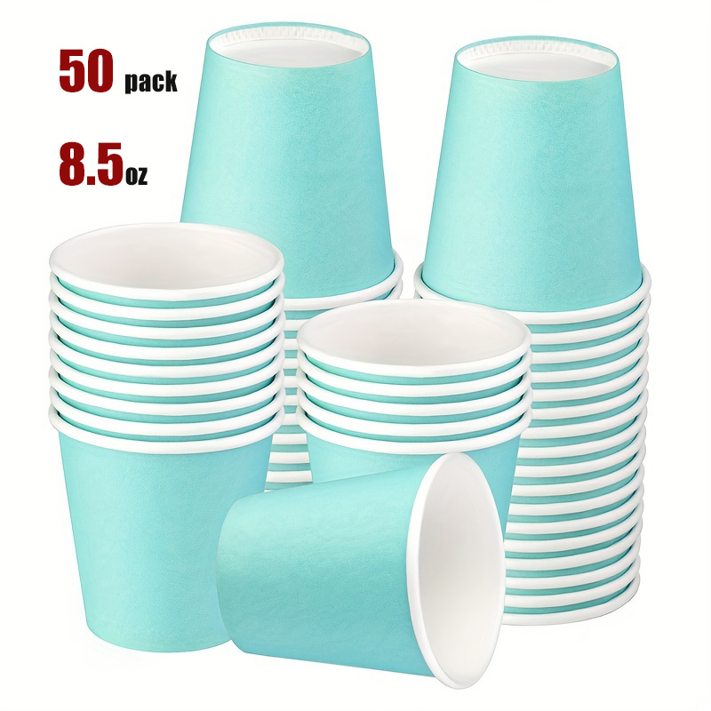 200Pcs White Paper Cups, 7oz Small Disposable Bathroom, Espresso