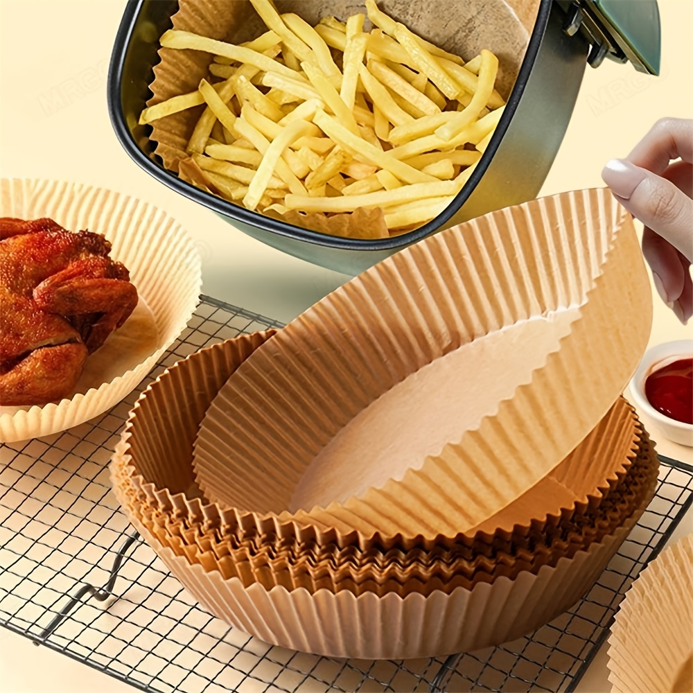 Air Fryer Disposable Paper Liners, Liners For Air Fryer [ Fit 2-8 Qt ],  Non-stick Parchment Paper For Frying, Baking, Cooking, Roasting And  Microwave, Oil-proof, Tray Non-stick Silicone Oil Paper, Kitchen  Accessories 