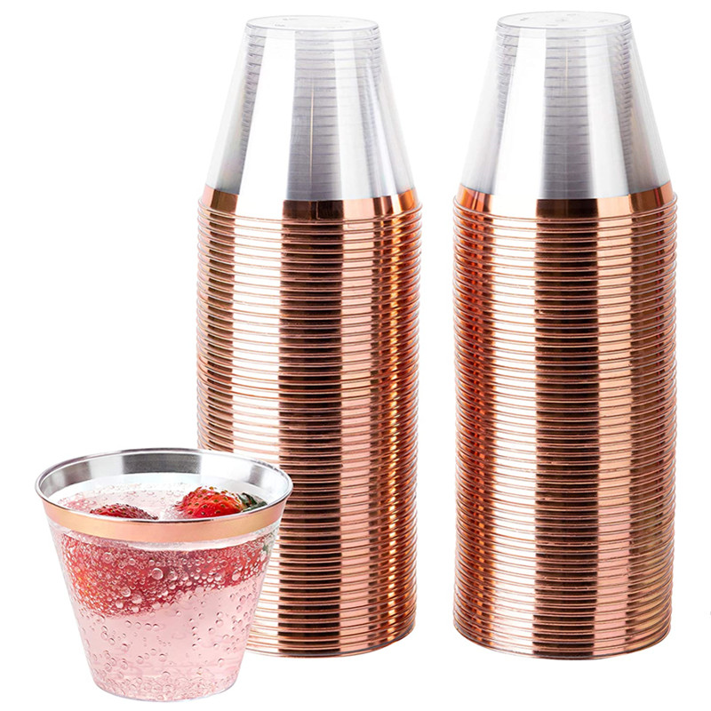 50pcs Disposable Transparent Plastic Cup Juice Cu Cold Drinks Takeaway  Packaging (with Dome Lid)