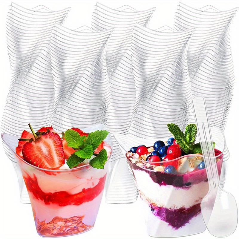 100 Pieces Christmas Paper Dessert Cups Disposable Ice Cream Bowls Xmas  Snack Candy Cups Sundae Fruit Cups for Party 9 oz Colored Paper Cups for  Soup