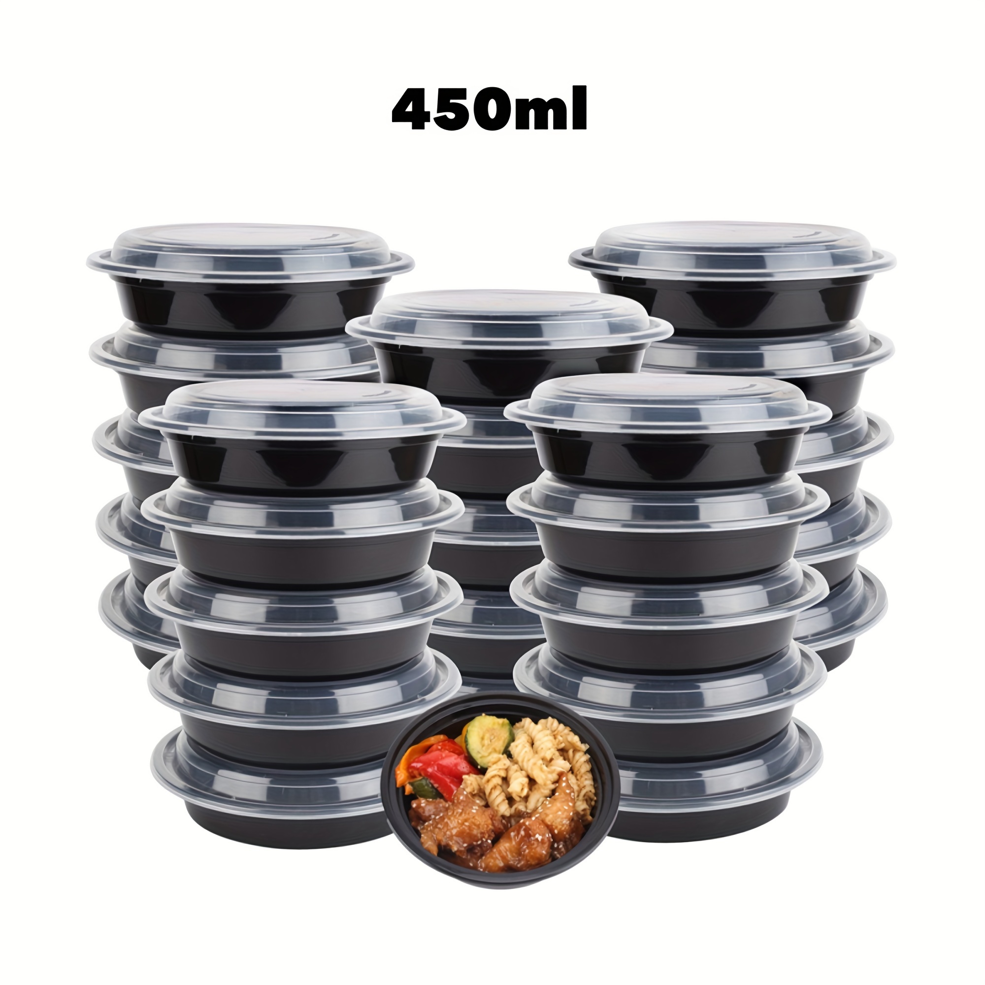 40 Pcs Disposable Pie Keeper Clear Plastic Dessert Containers with Hinged  Locking Lids Round Pie Carrier Clamshell Takeout Food Containers for Flan