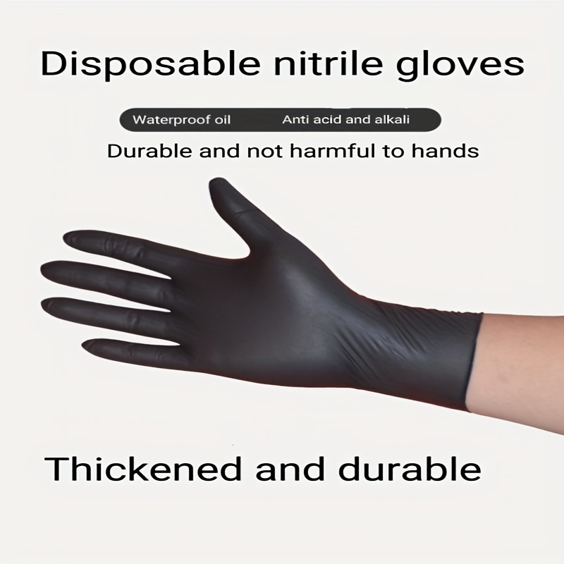 Guantes Plasticos Desechables Negros