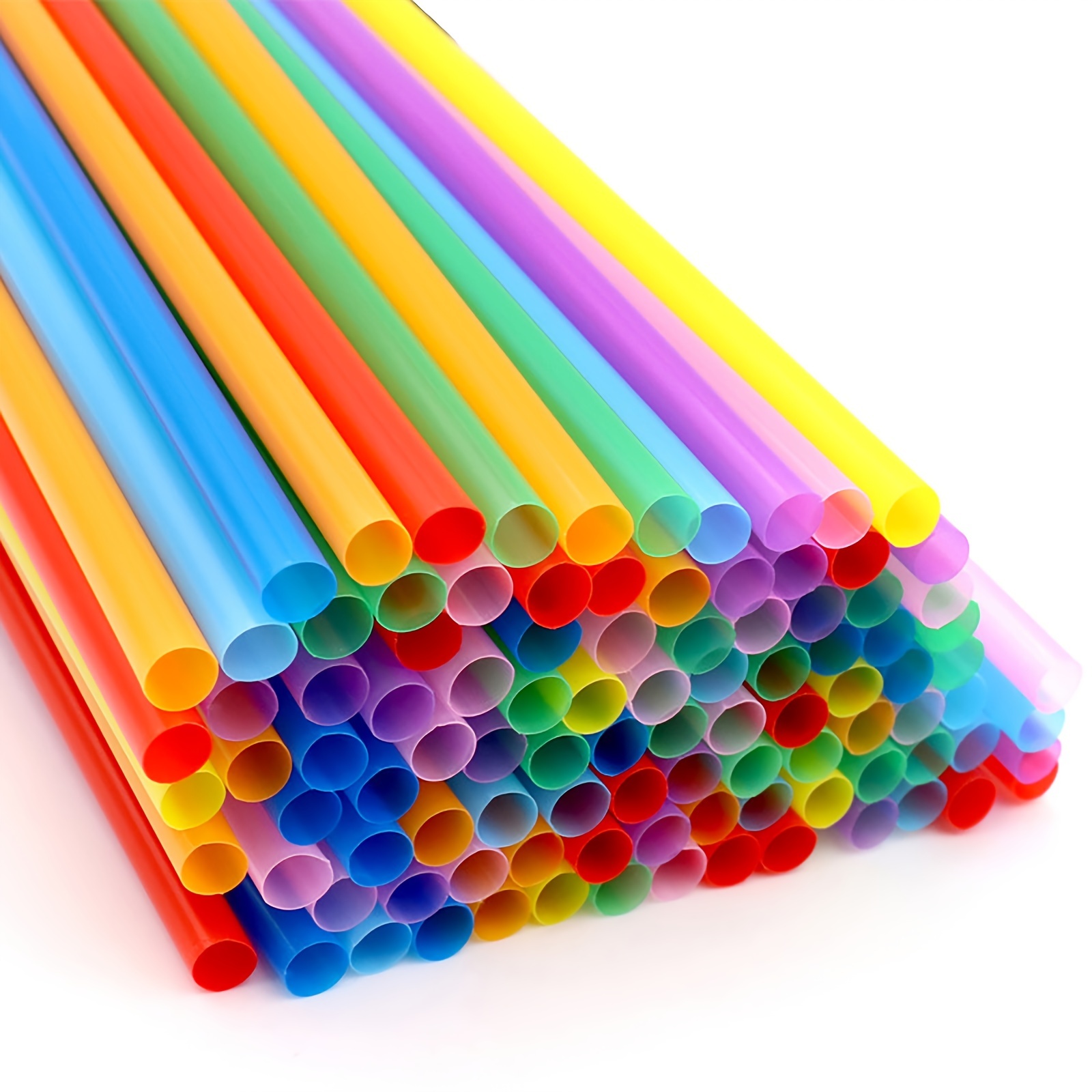 Bendable Straws with Straw Covers Cap - 11 inch Long Flexible Straws -  Bendy Drinking Straws Reusable with Covers Cap Assorted Colors - 14 Pack