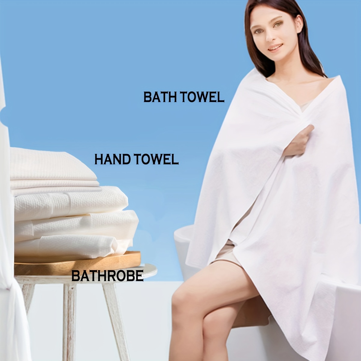 Large Disposable Bath Towels For Camping, Gym, Barber, And More -  Individually Packed And Absorbent - Temu