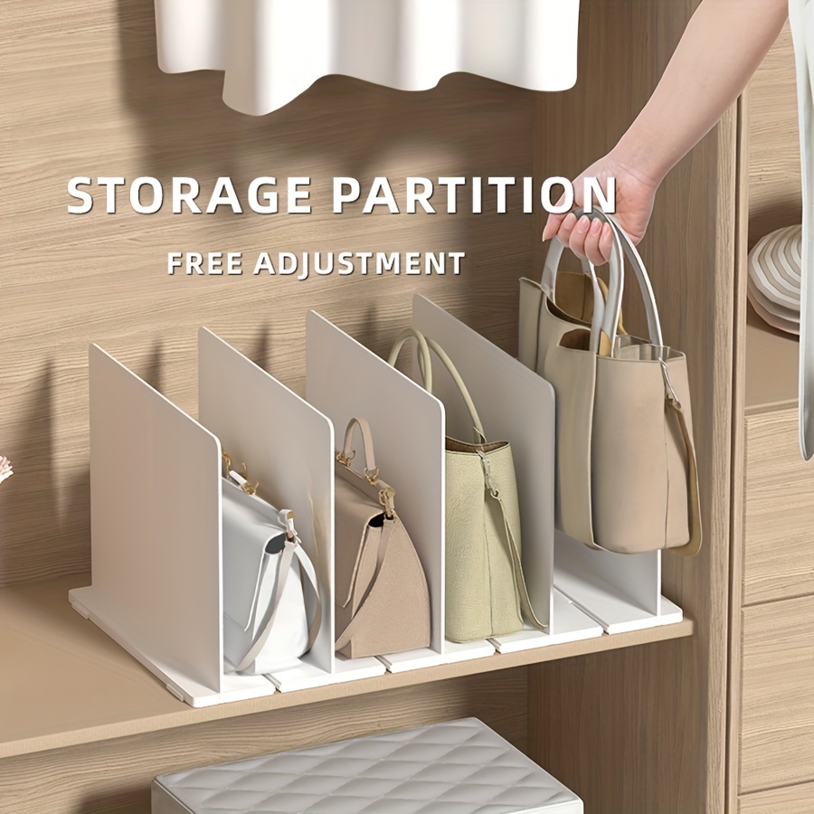 Clear Closet Bag Storage Dividers Rack Detachable Cupboard - Temu