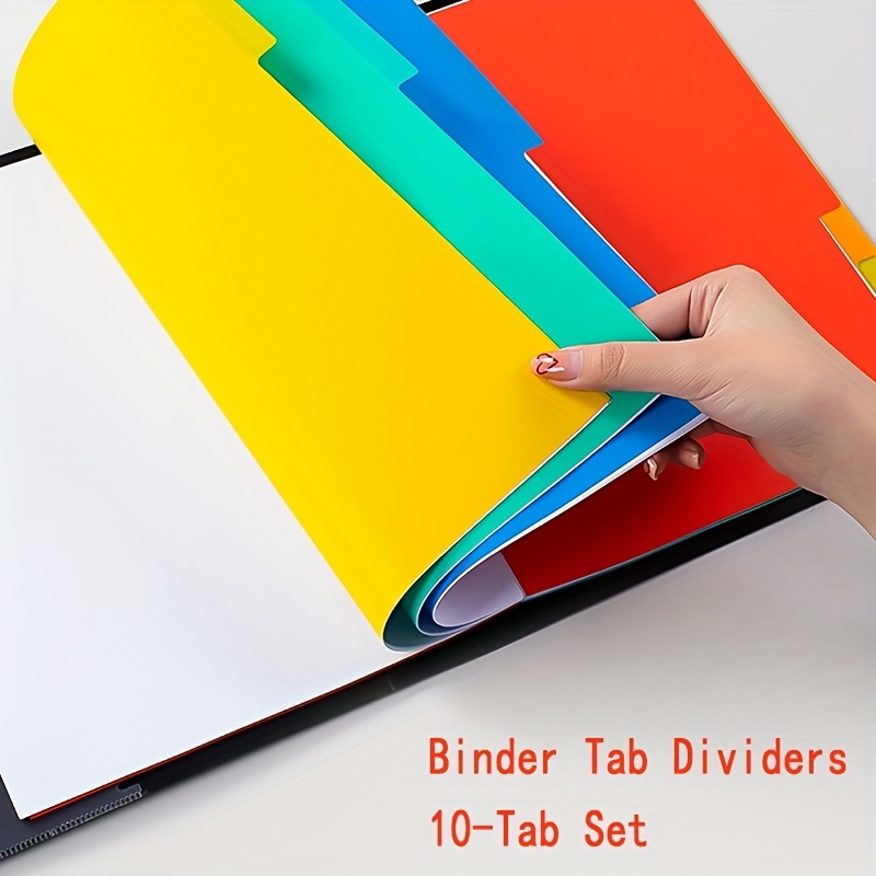 STOBOK 50 Pcs Divider Index Board Color Folders A5 Planner Dividers Office  Index Dividers Ring Supplies