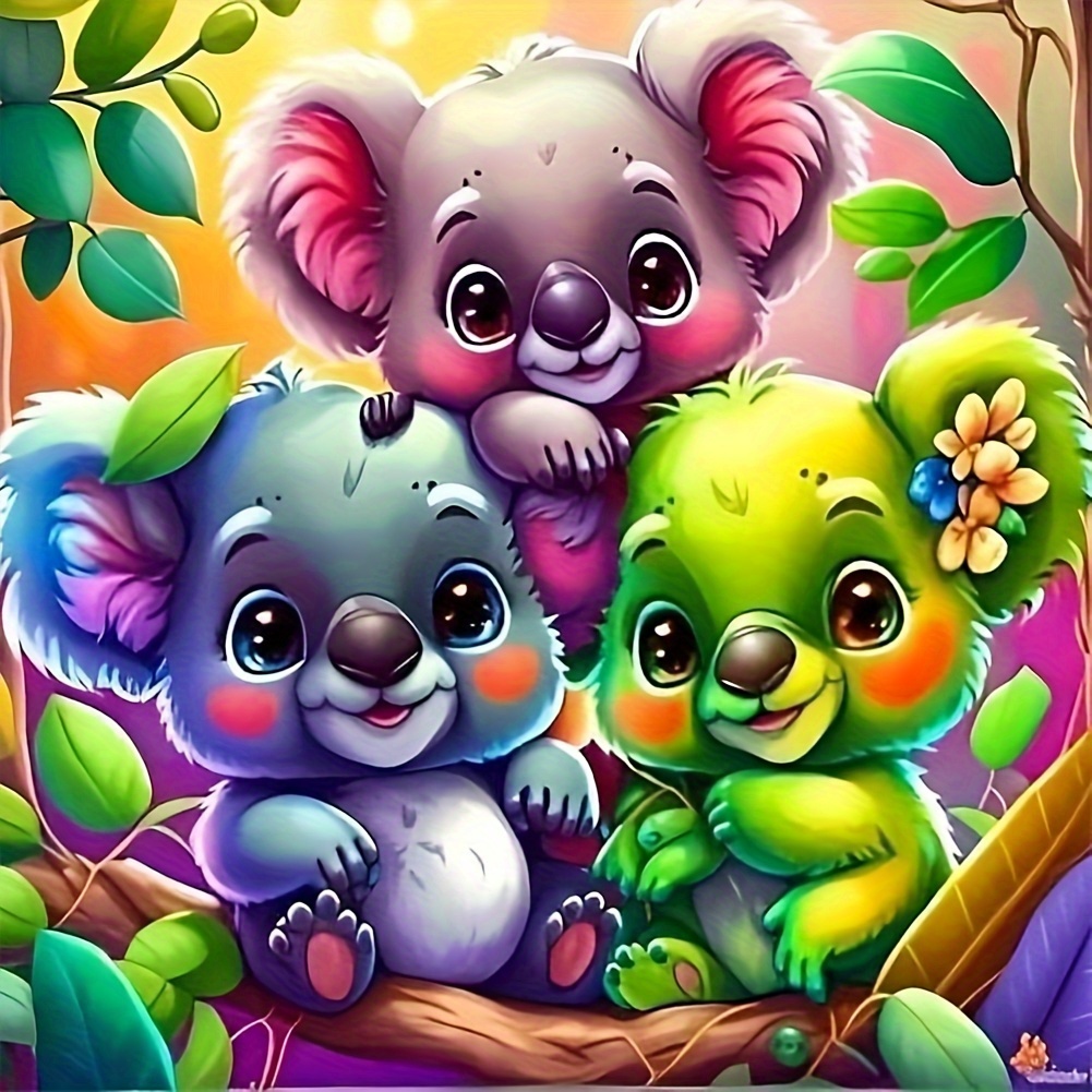  Cute Koala Pattern(1) Diamond Painting Kits Square Drill Cross  Stitch Pictures Wall Art Decor 8x12 : Sports & Outdoors