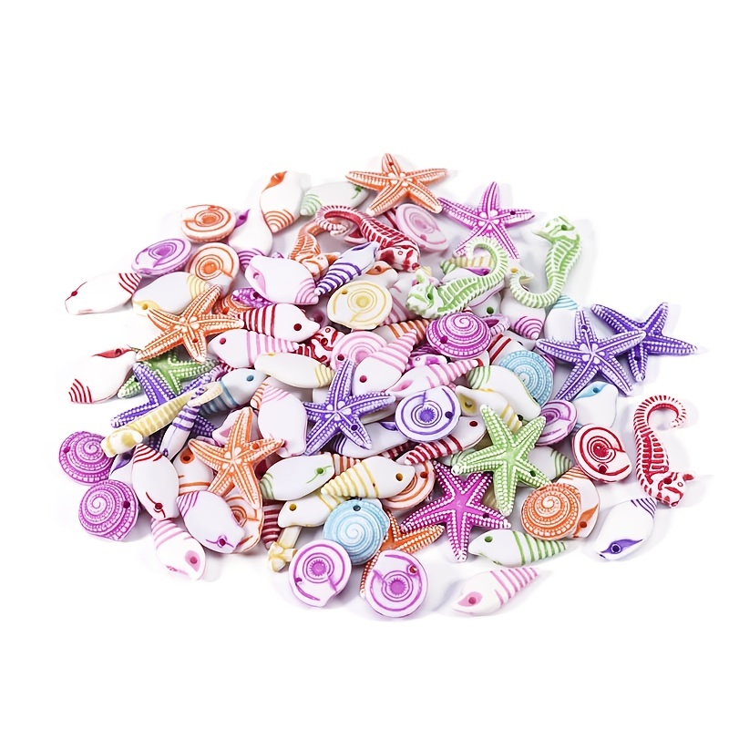 1000pcs Seashells Resin Fillers 10-Style Alloy Epoxy Resin Supplies  Starfish Seahorse Resin Accessories Resin Filling Charms for Resin Jewelry  Making and Nail Arts - Golden 