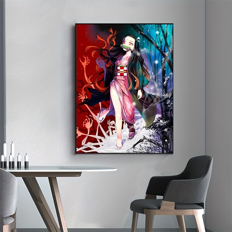 Cartoon Anime Lady Diamond Painting Without Frame, 40*40cm, Diy