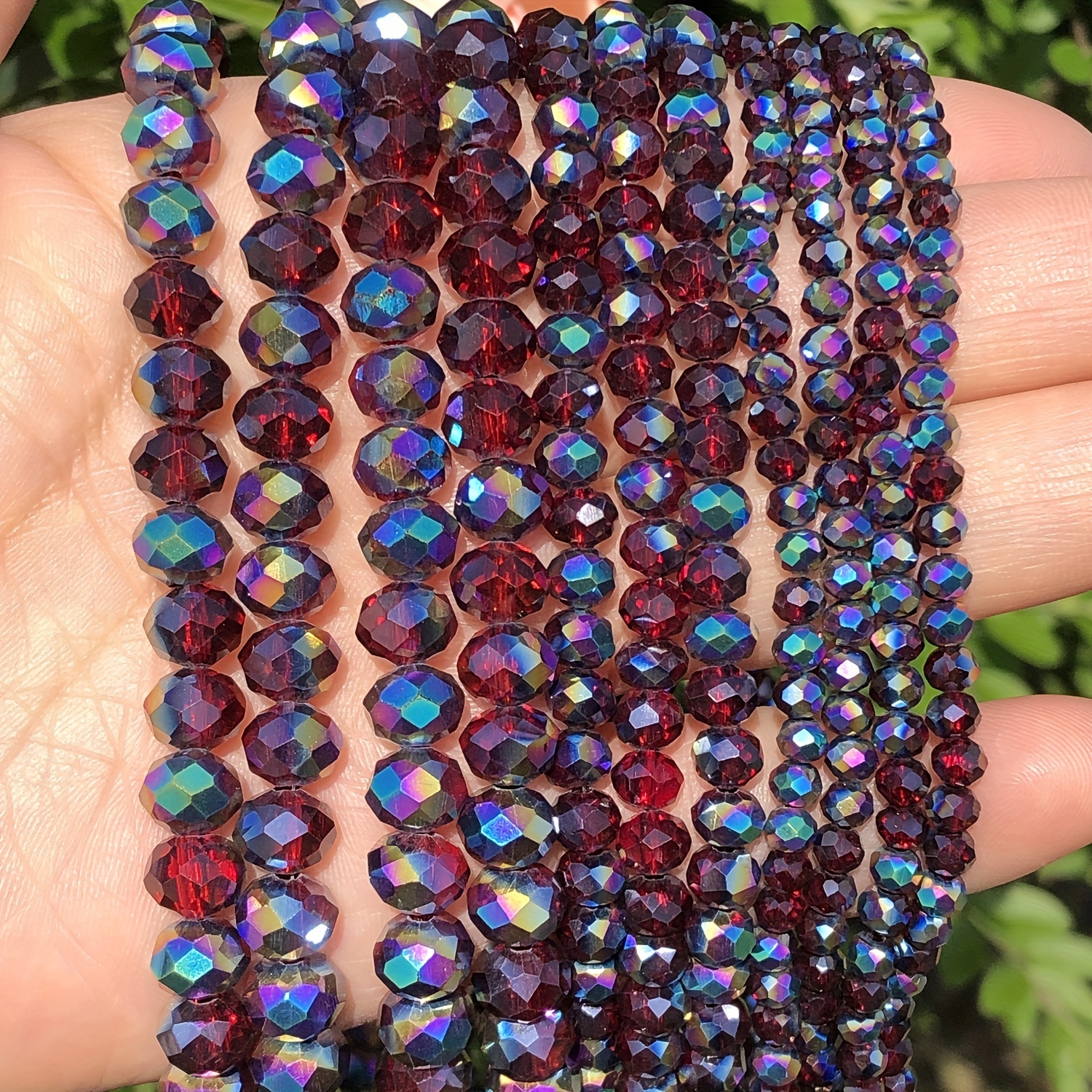 Mixed Color Round Beads Rhinestone Rondelles Crystal Balls - Temu
