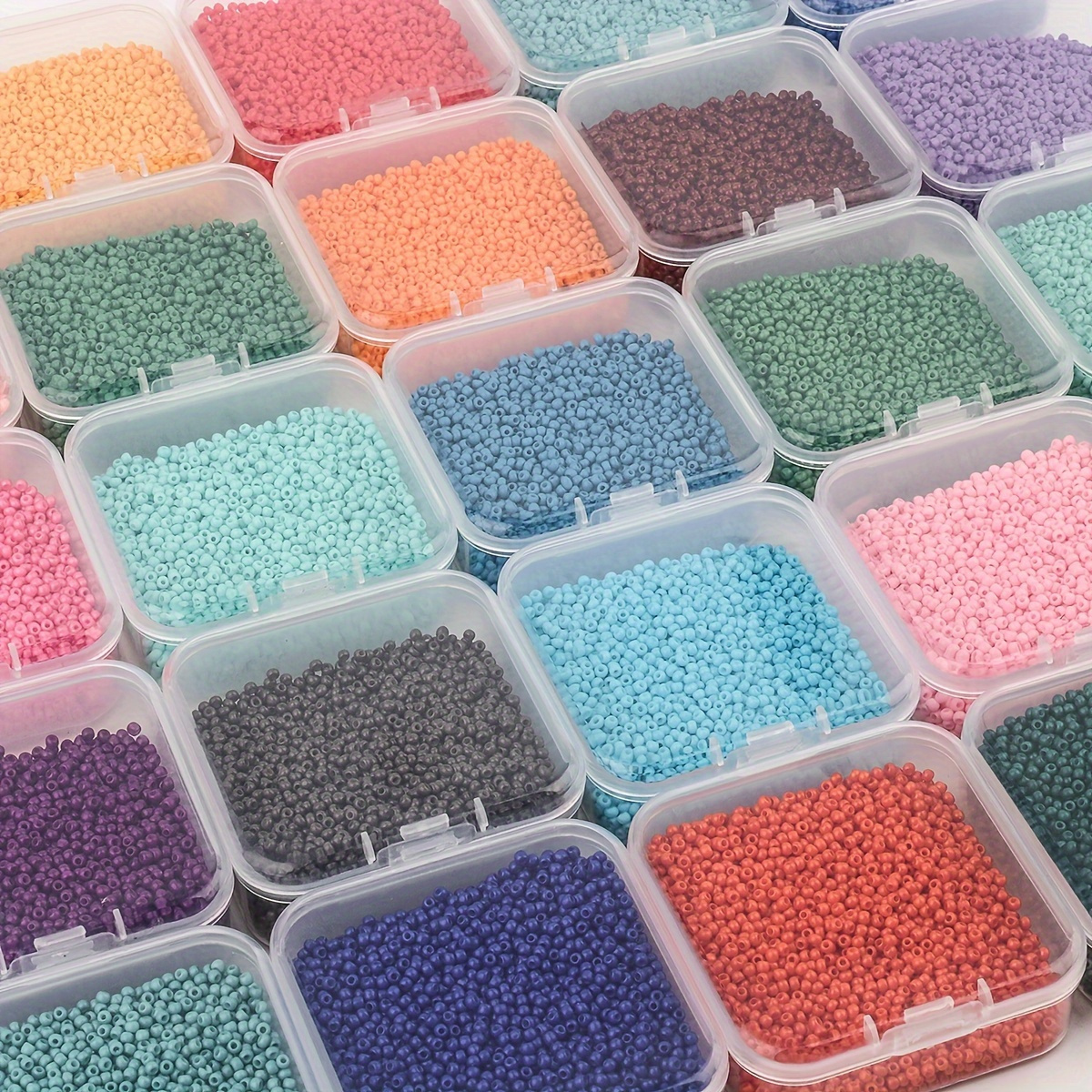 24 Colors Glass Seed Beads Including 6 Types Of Plating - Temu