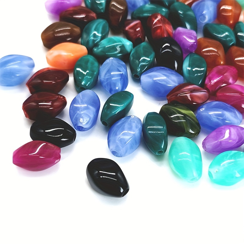 Dark Red Transparent 13mm Faceted Oval Plastic Beads (200pcs)