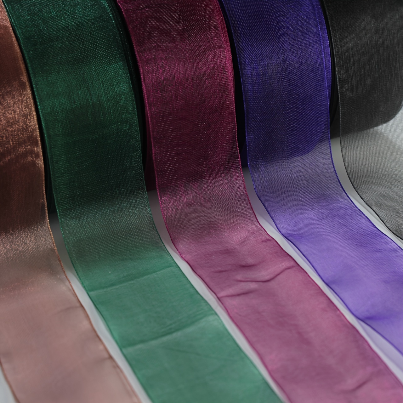 Wide Bendable Iridescent Satin Organza Chiffon Ribbons - Temu