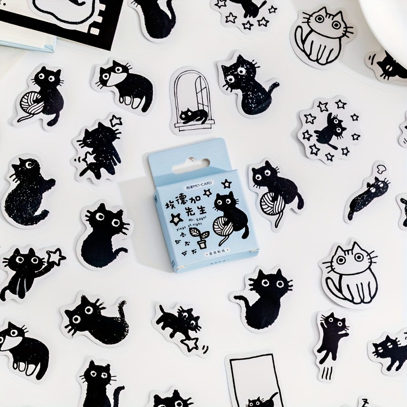Stickers Trackpad Cute Cat chat Noir ou Blanc MacBook Apple autocollant chat  mignon fabriqué en France -  France