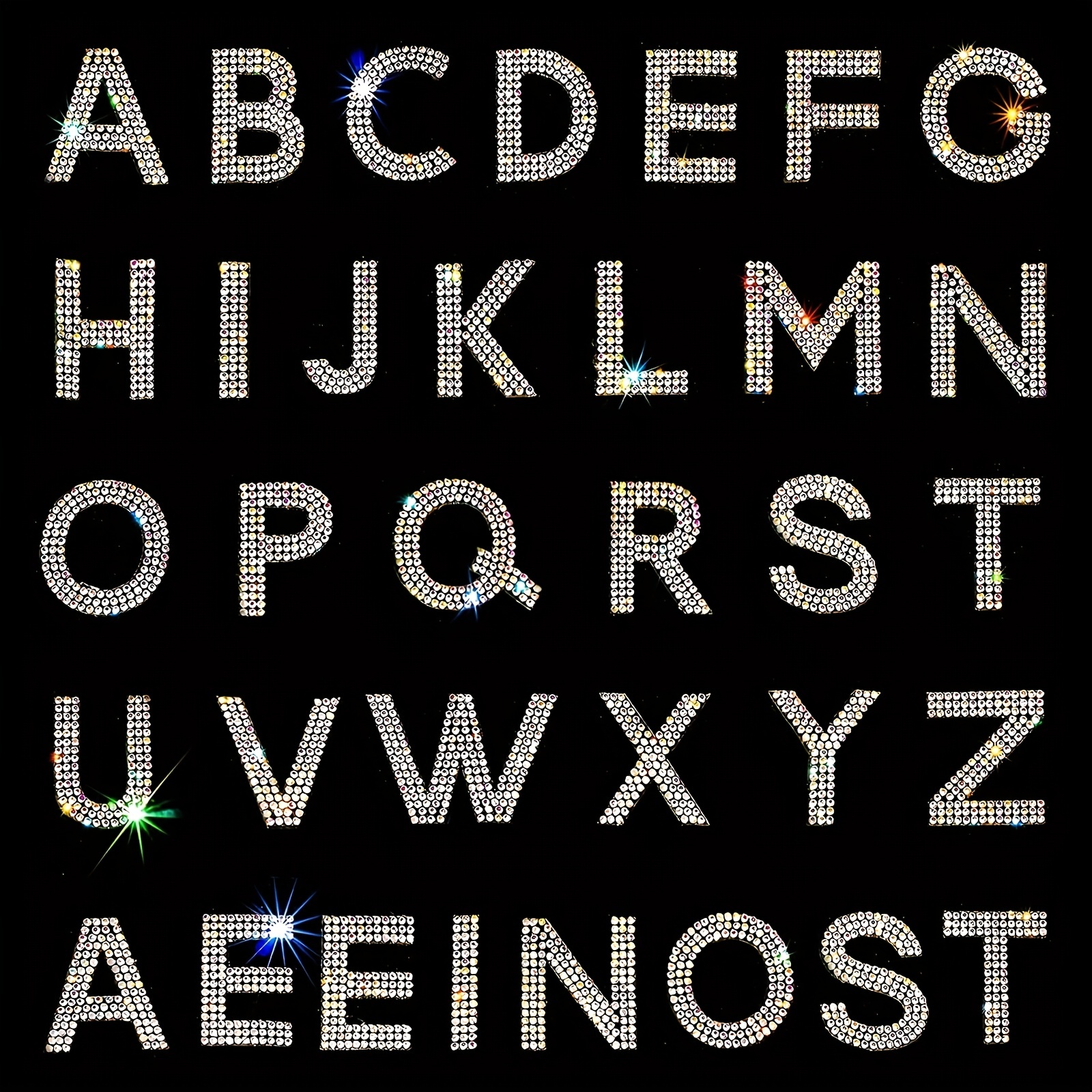 Rhinestone Alphabets - Temu