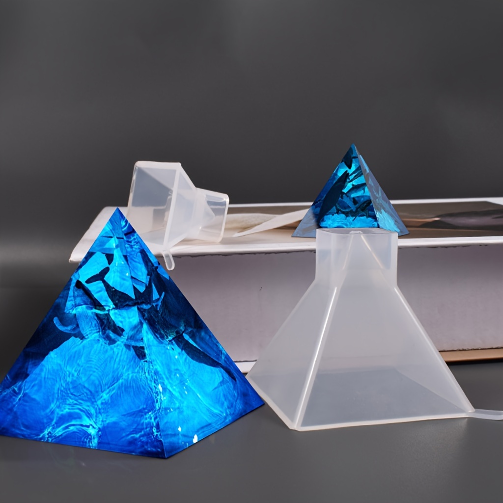 Moldes de resina de torre de cristal, moldes de silicona de cono hexagonal  de cristal grande para resina, moldes de resina epoxi para bricolaje