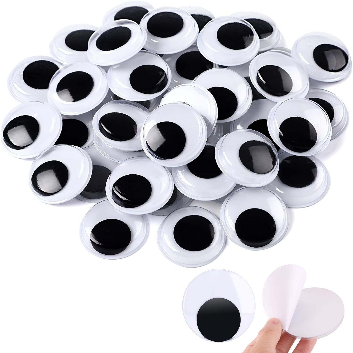 SEW ON WIGGLE GOOGLE GOOGLY EYES FOR CRAFTS 20mm - 4 pairs