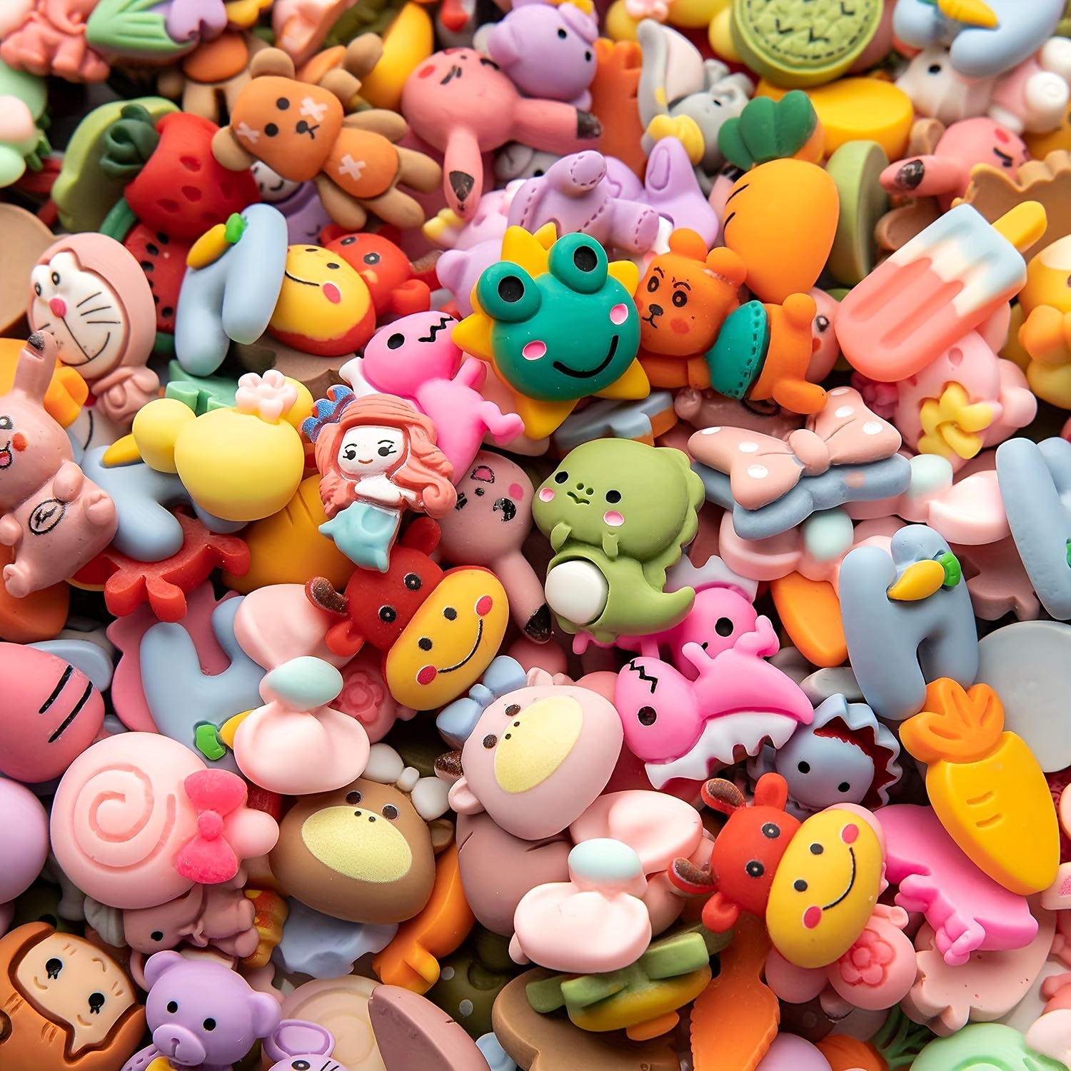 Slime Charms Cartoons Charms Cute Set - Mixed Lot Assorted Cartoons Kawaii  Charms Resin Flatback Cute Sets for DIY Crafts Making Decorations  Scrapbooking Embellishments Hair Clip 80pcs