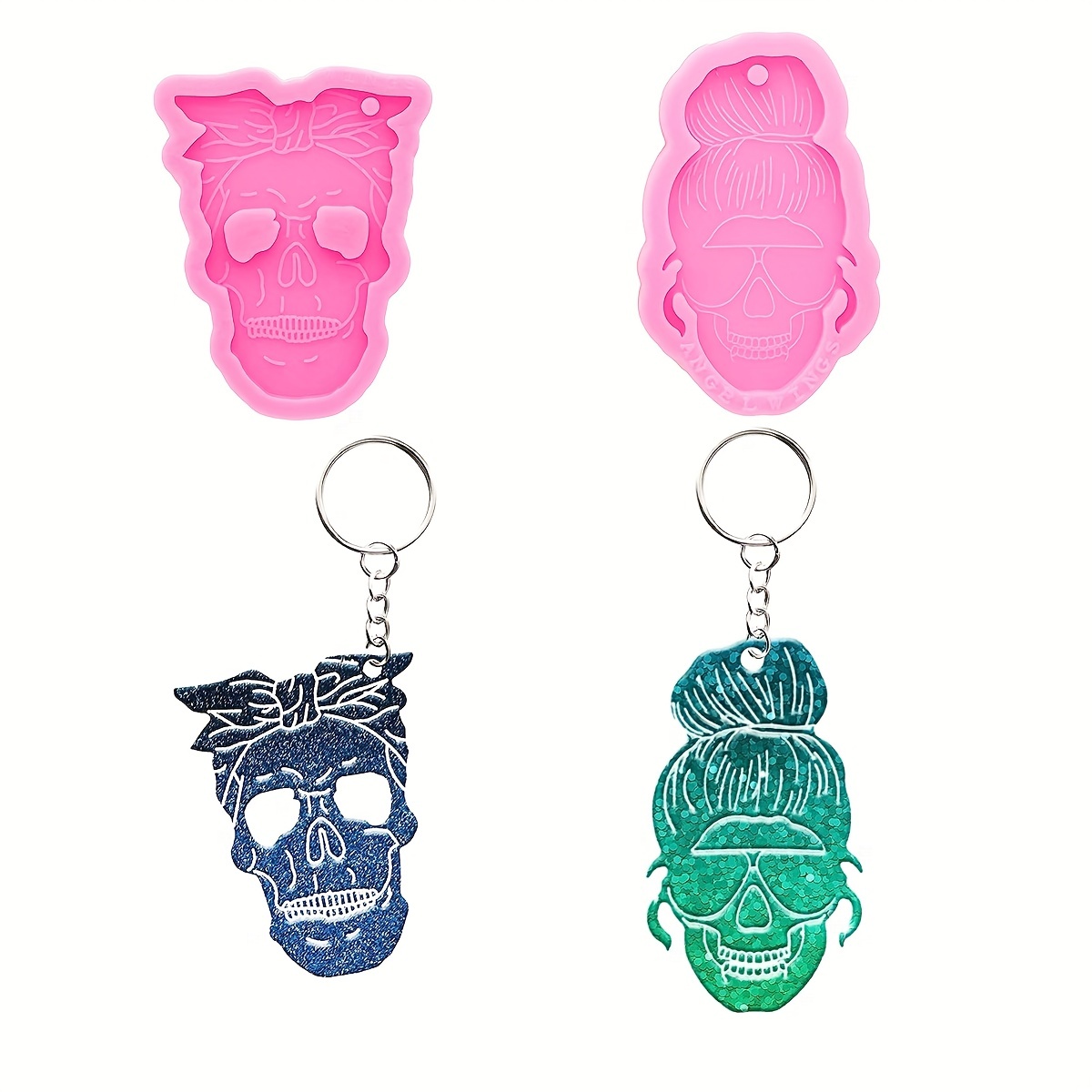 Skull Resin Bead Mold Resin Mold Ghost Head Epoxy Silicone - Temu