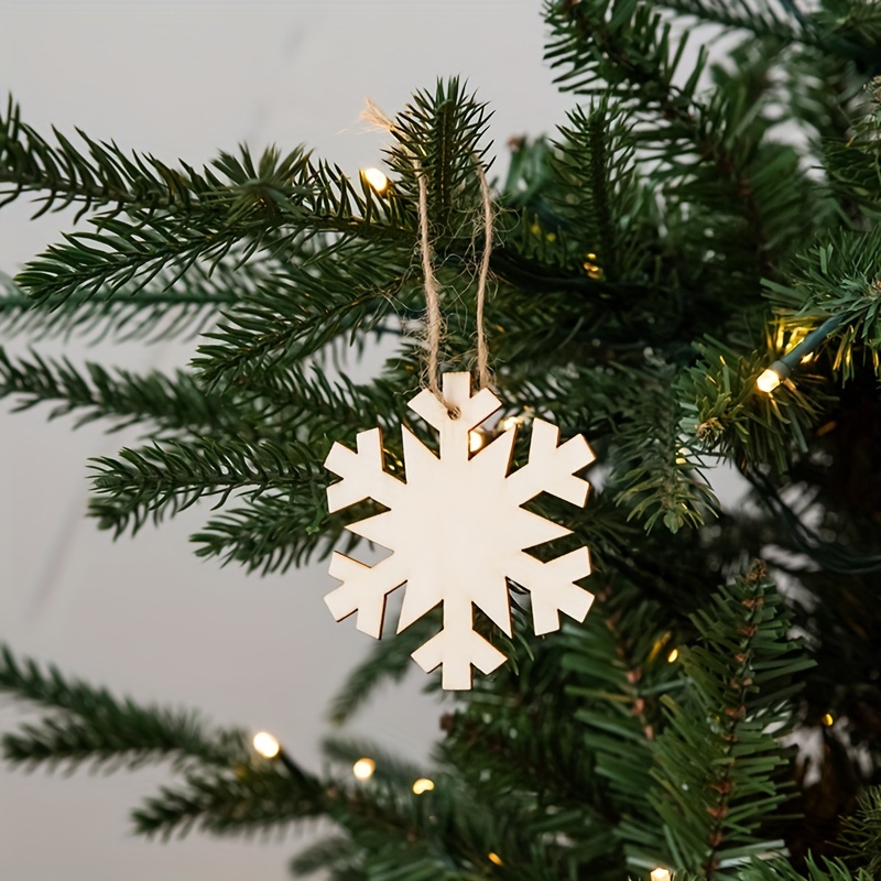 3pcs Winter Snowflake Decorations, White Standing Wooden Snowflakes  Christmas Snow Flakes Decorating Tabletop Wooden Snowflakes Decor, For Home  Photo