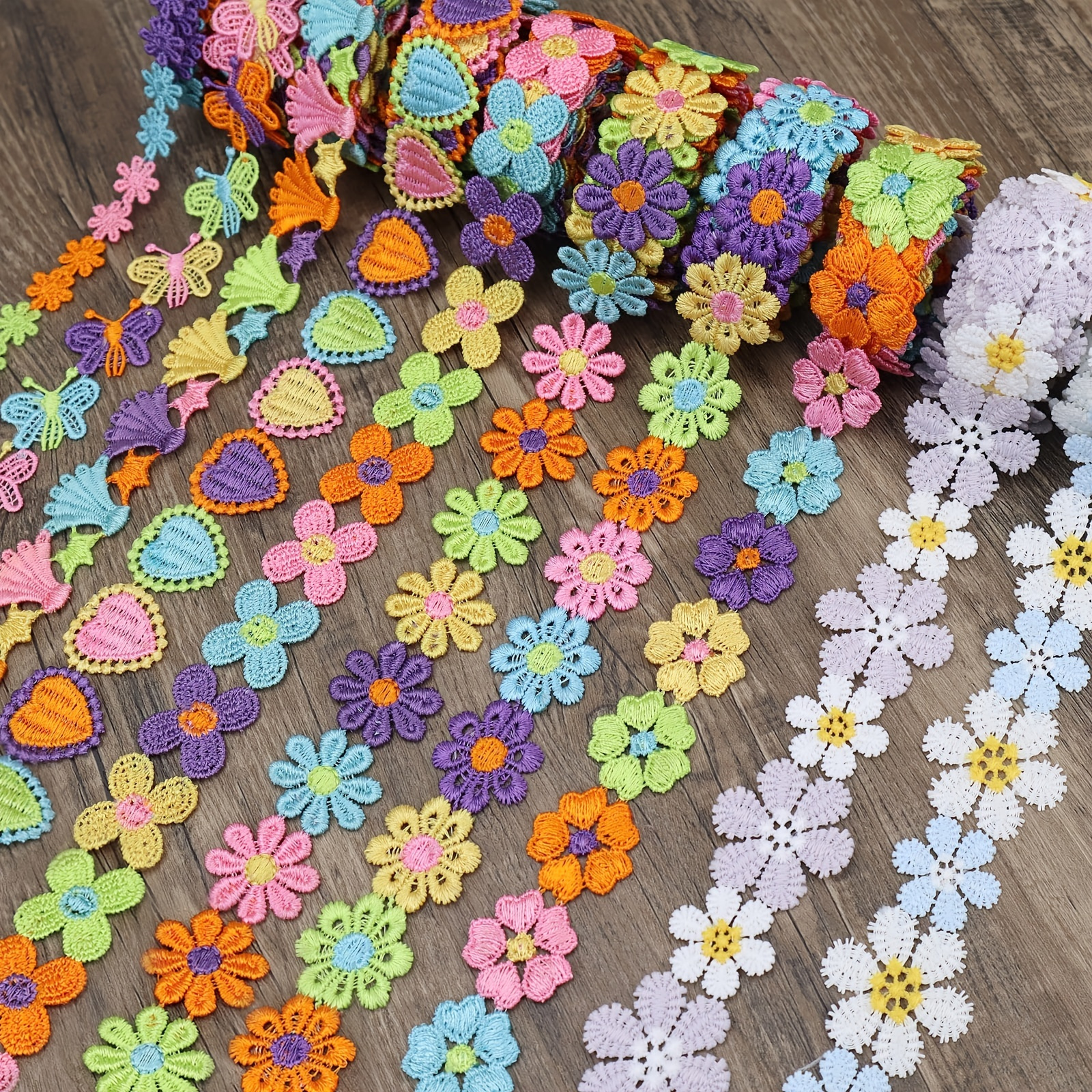 70Pcs Flowers Pattern Water Soluble Hand Sewing Stabilizers