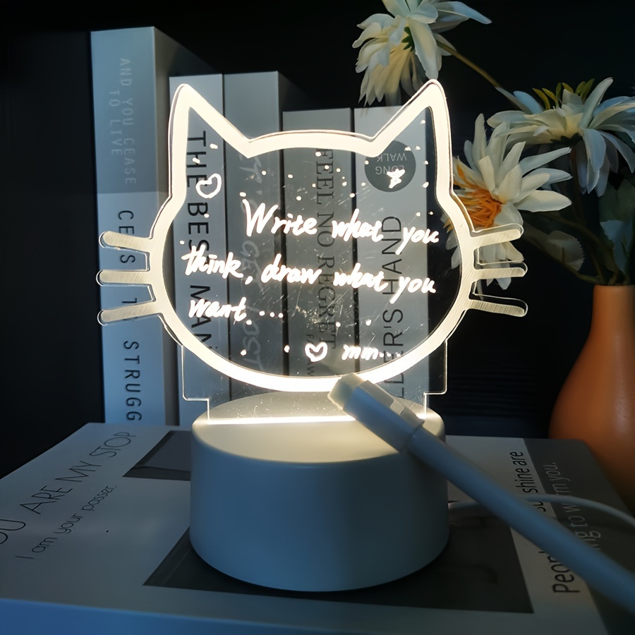 Lampada led Gatto con Luna luce notturna 3d effect multicolore