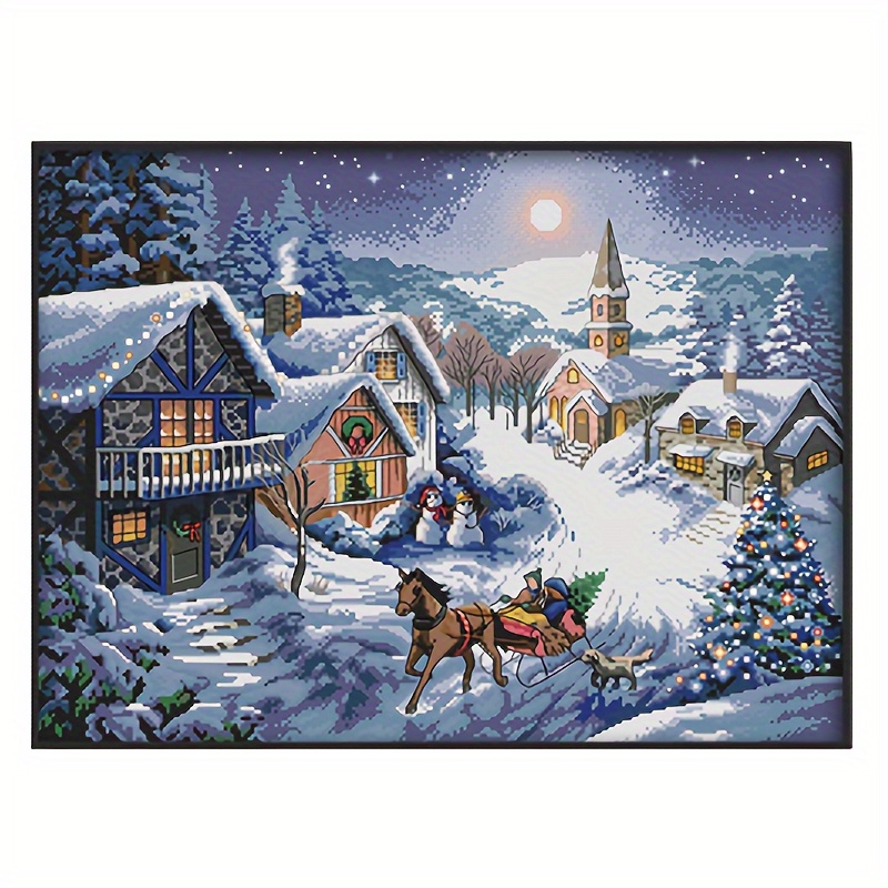 Moon Stamped Cross Stitch Kits - Needlepoint 11CT Counted Cross